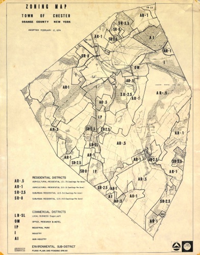Town of Chester Zoning Map. Adopted February 12, 1974. chs-015378